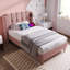 Velvet Grille-Panel Bed With Charging Station-459004538-459004539