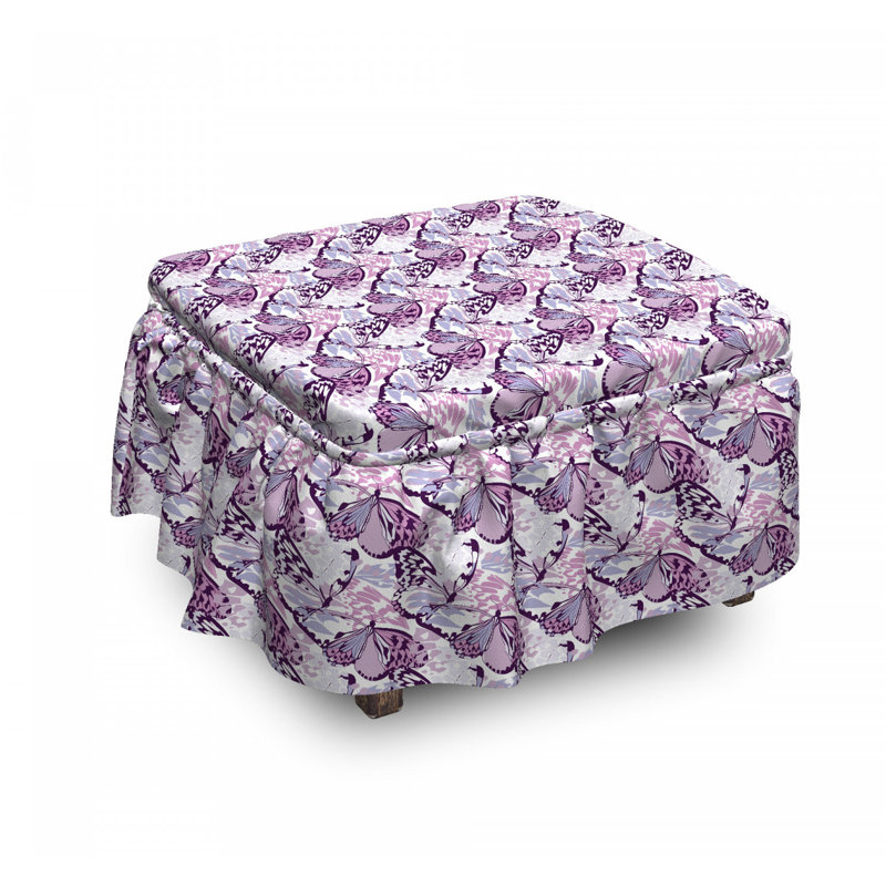 Housse pour camo repose-pieds mauve ailes