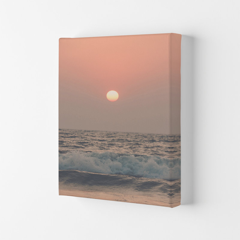Pink Beach Sunset by Victoria Frost - Print, Wrapped Canvas, 59.4cm H x 42cm W x 4cm D