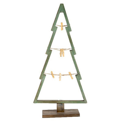 Porte-carte de sapin de Noël en bois