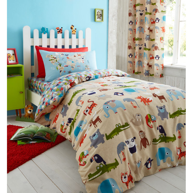 Animal Kingdom Eyelet Room Darkening Single Curtain