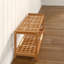 6 Pair Stackable Solid Wood Shoe Rack