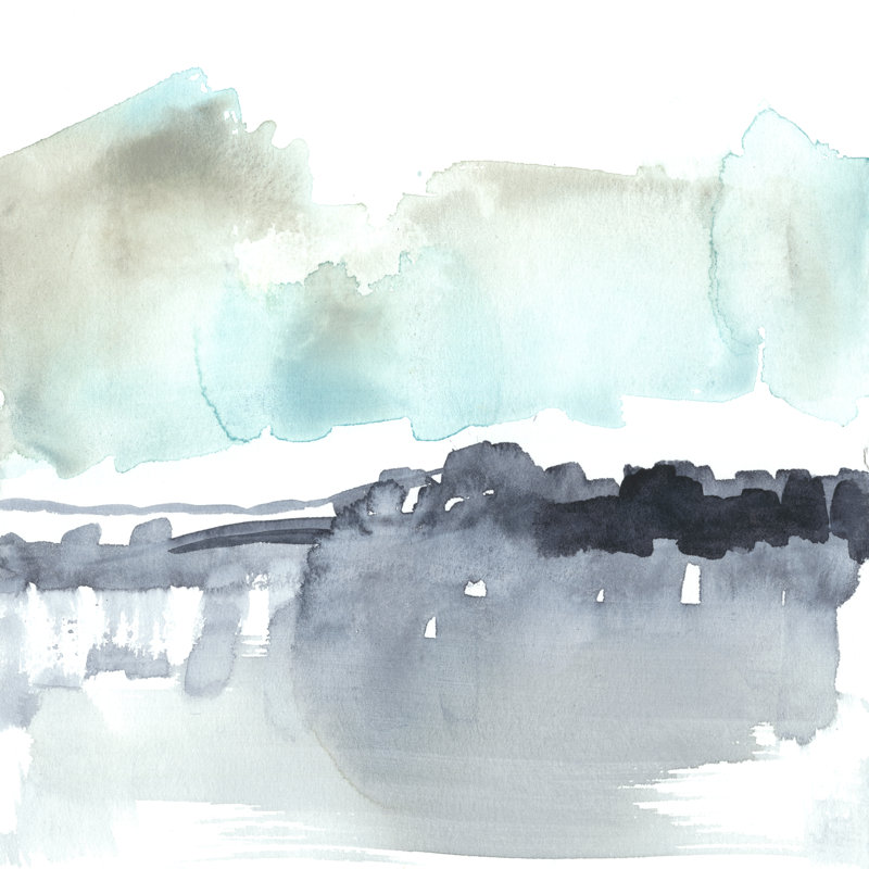 «Snow Line III», peinture sur toile tendue, H 12 po x l 12 po