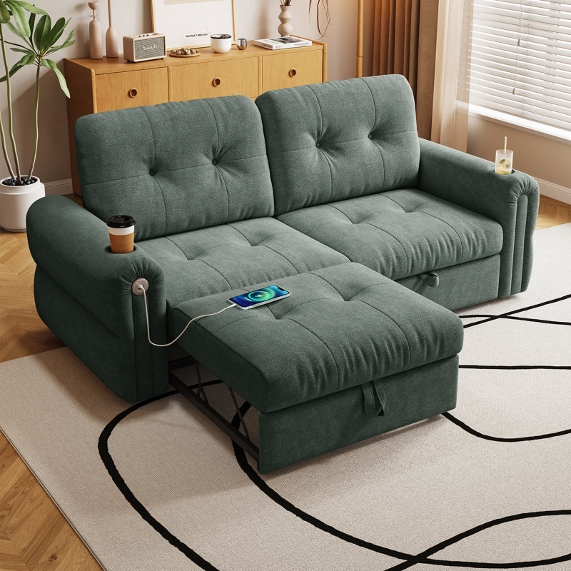 Modern Chenille Multifunctional Sofas, Extendable & Comfortable For Living Room