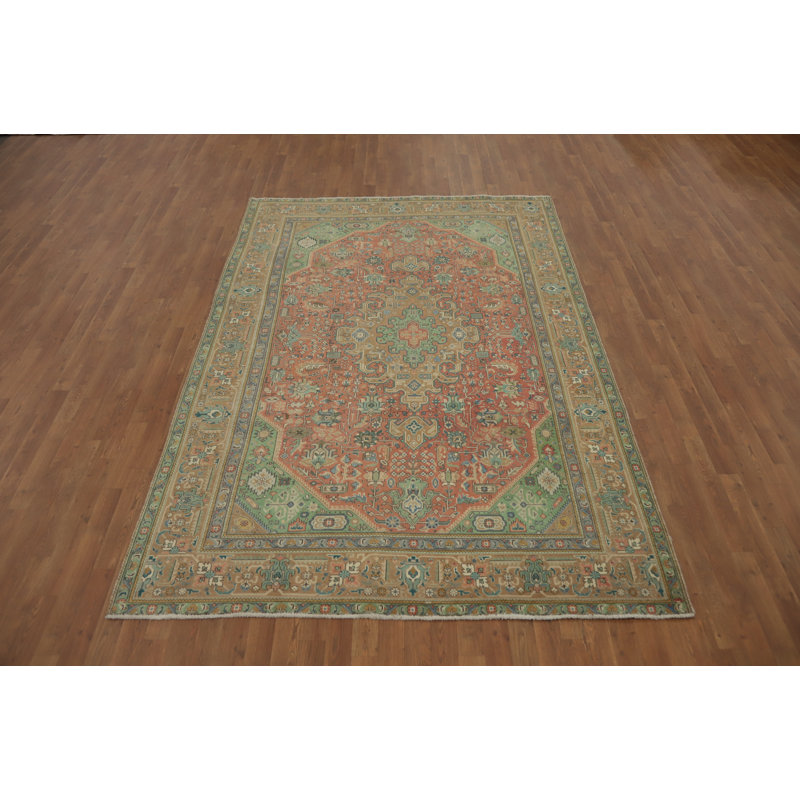 Tapis traditionnel rétro géométrique 6 x 9
