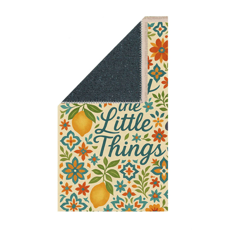 Folk Art Citrus 'Little Things' Kitchen Rug