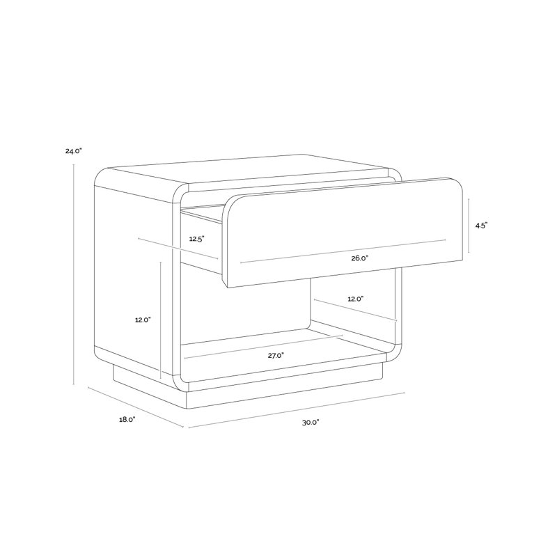 Fauna 1 - Drawer Nightstand
