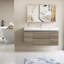 Meuble-lavabo mural peu encombrant avec lavabo élégant et rangement abondant-878895994