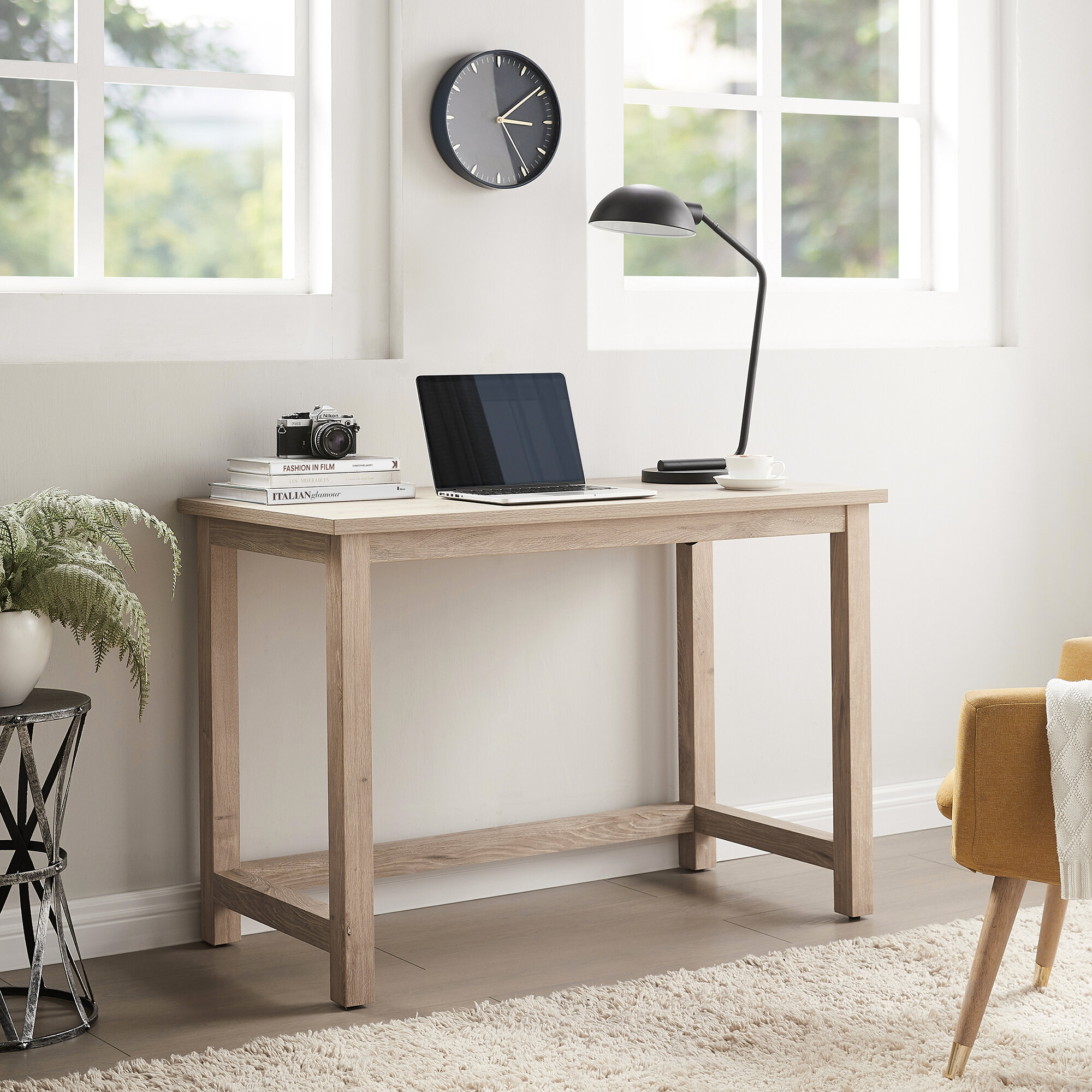 Evelyn Rustic Wood Effect Wide Folding Desk