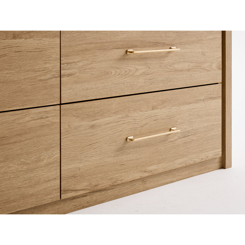Commode l 60 po Winslet, Chêne sable / doré