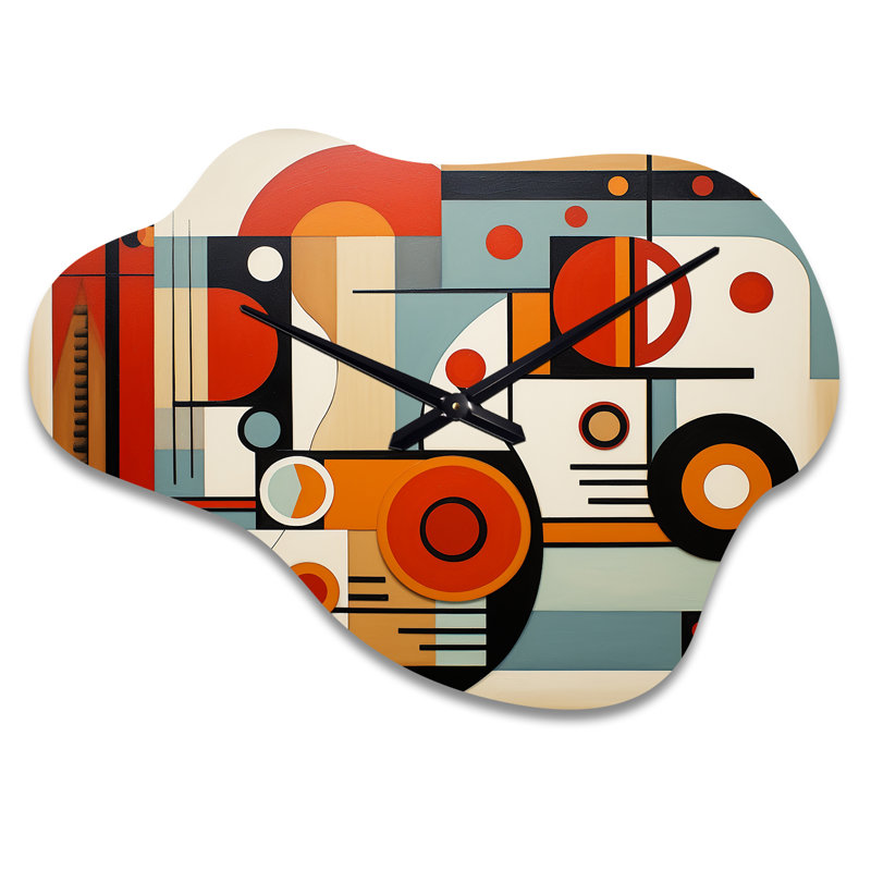 «Auyeung», impression de l'horloge murale moderne asymétrique Mid-Century, Grand