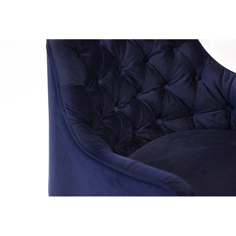 Ellington Upholstered Armchair, Navy Polyester Blend