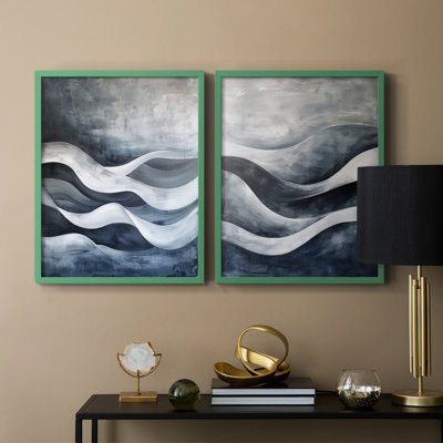ABSTRACT Series CDLxxv - reproduction encadrée de qualité supérieure - prête à être accrochée - aucun clou requis - aucun clou requis