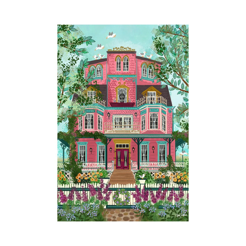«The Beach House», reproduction d'art sur toile tendue, H 26 po x l 18 po