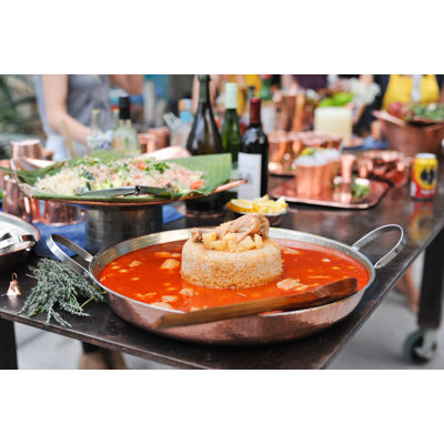 Alicante Copper Paella Pan, 15 inch