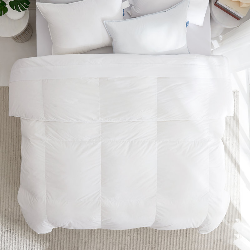Luxury Bridal Comforter - 800 FP White Goose Down - German Milled Fabric, Queen