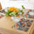 Polyester Vermilion Multicolor Placemat