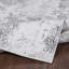 Silver Traditional Rug, Floral Stain Resistant Easy to Clean Rug For Living Room, Dining Room, Bedroom-795962961