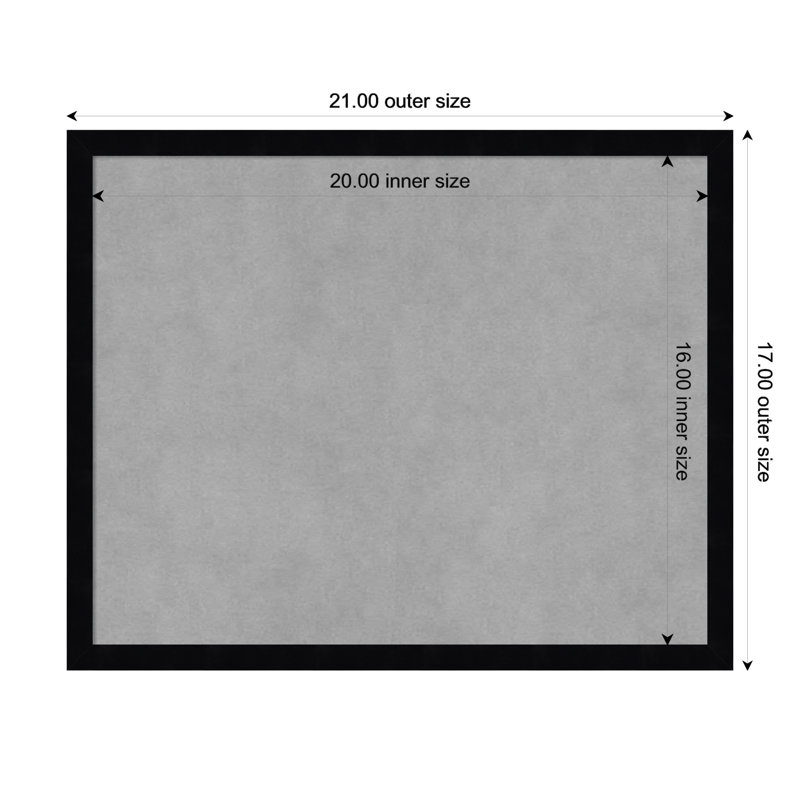 Tableau magnétique noir Svelte, H 17 po x l 21 po