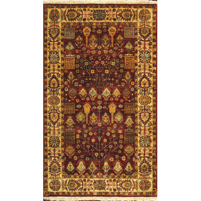 Tapis rouge / ivoire Agra