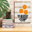 «Bowl Of Oranges On Wood» par Linda Woods, art mural sur toile-2100637501