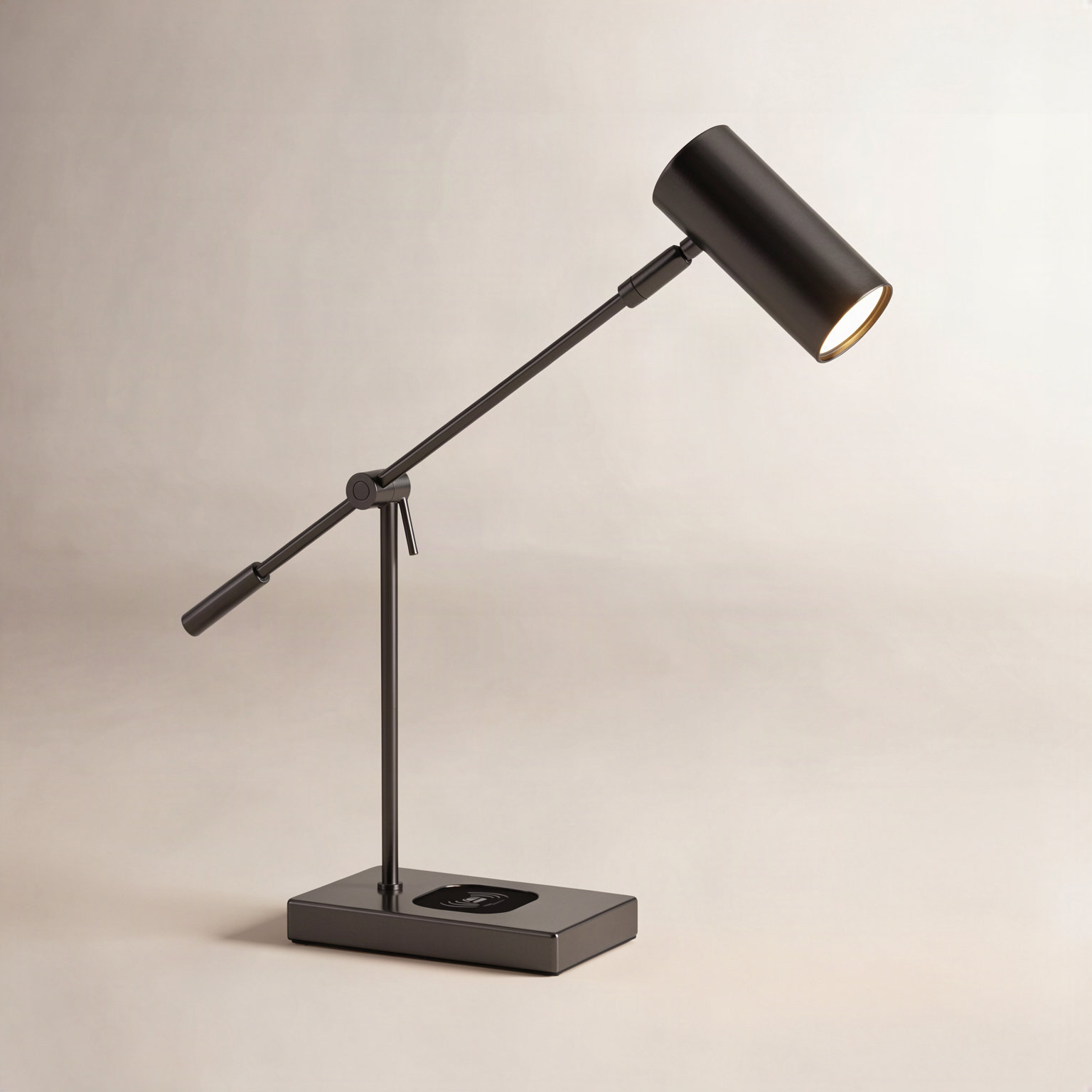 Flemings Desk Lamp, Brushed Steel