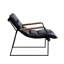 Chaise en cuir avec base traîneau - Mobilier de salon moderne