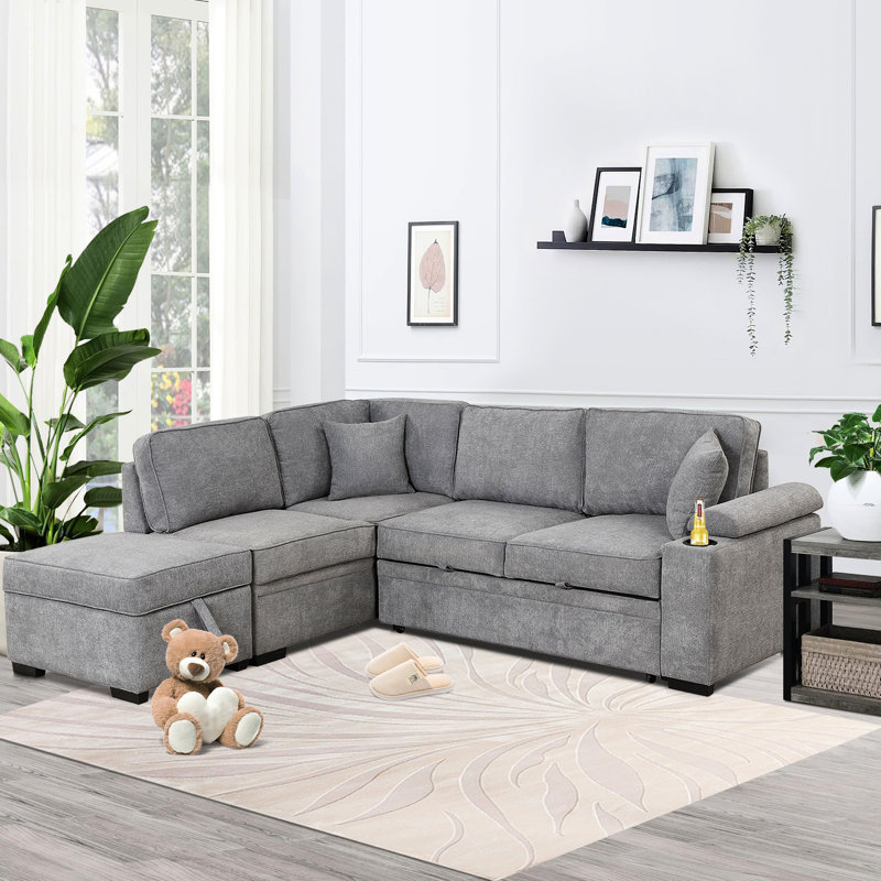 Upholstered 74.33 " Sofa Bed