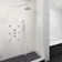 Matte Black Shower Panel with Waterfall and Rain Functions, Massage Jets, and Spray Wand