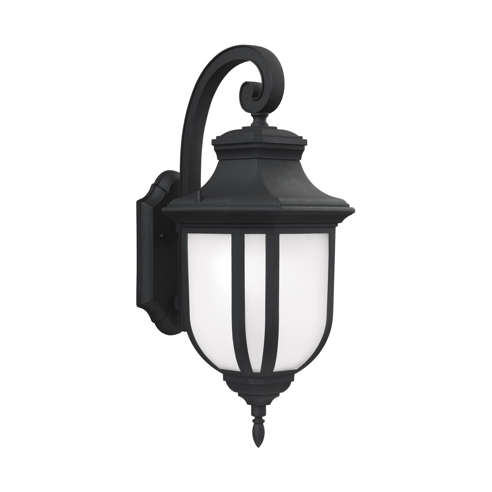 Carterton Single Light Outdoor Aluminum LED Wall Light, 14.63" H x 6.38" W x 8.5" D, Yes, Black