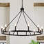 Lustre de style campagnard à 12 lumières en forme de bougie de style campagnard Moomal-1636095600-1651749285