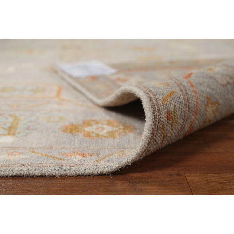 Tapis gris All-Over Oushak 6 x 8