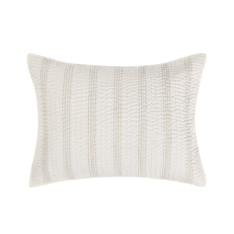 Abraham Striped Cotton Pillow Sham, Queen