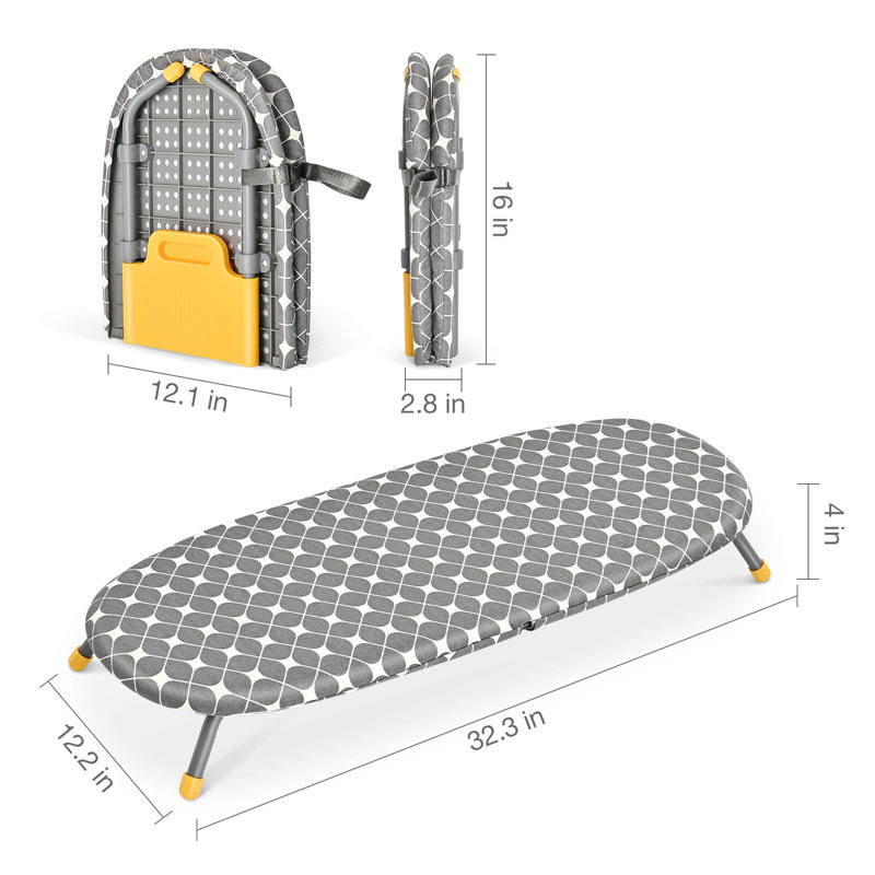 Foldable Ironing Board, Tabletop Small Iron Board with Heat Resistant Covers
