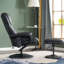 Aashka Ergonomic Faux Leather Recliner with Footrest-1378975471