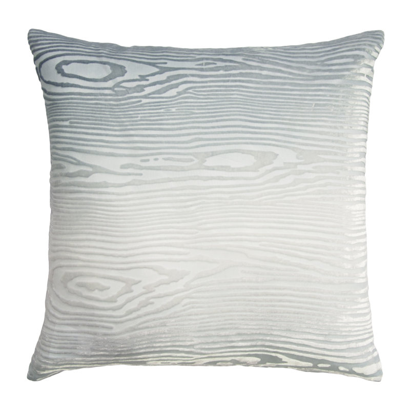 Woodgrain Rectangle Velvet Pillow Cover & Insert, Jade, Square 22"H x 22"W