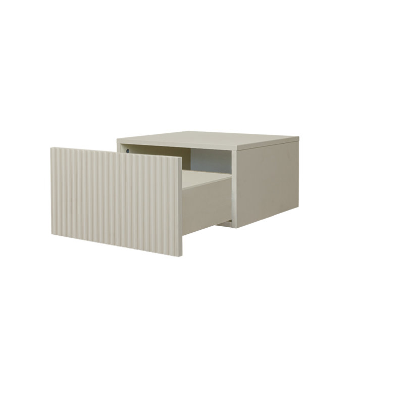 Aithana 46 cm W Laminate Bedside Table, Cashmere
