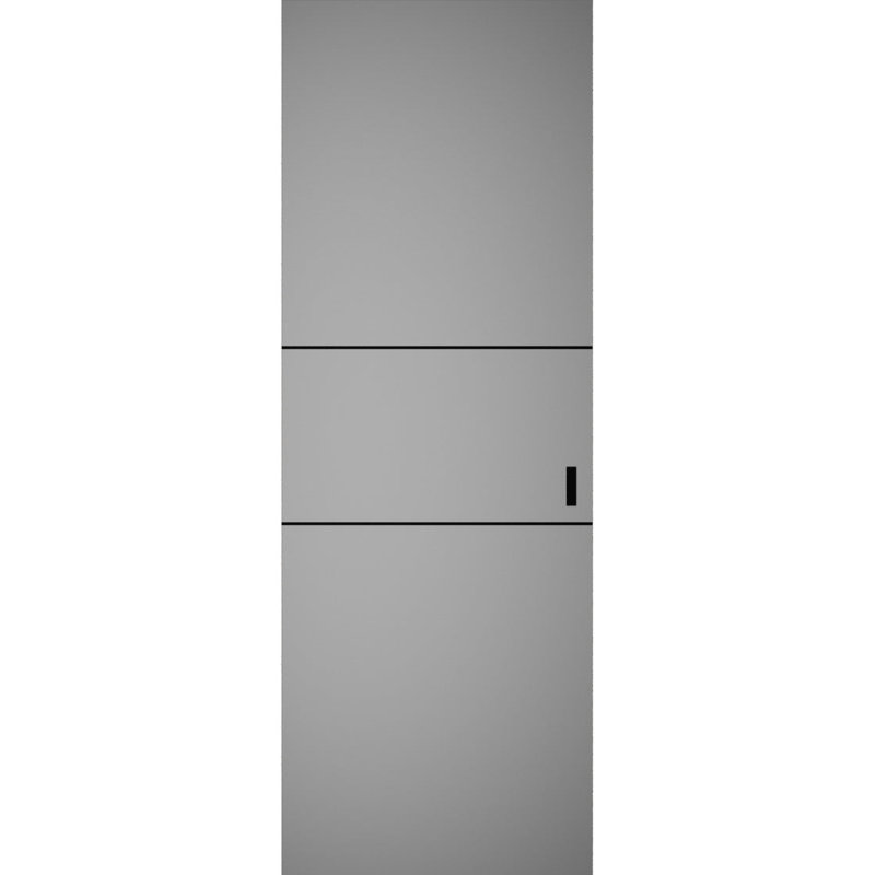 Hidden Barn | Planum 0014 | Sturdy Finished Flush Modern Doors | Magic Concealed Sliding Set, 42" x 96", Matte Grey
