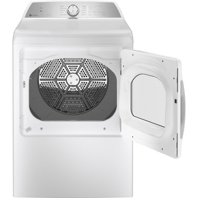 Ge Profile 7.4 Cu. Ft. Capacity Aluminized Alloy Drum Electric Dryer With Sanitize Cycle And Sensor Dry