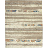 Hand-Knotted High-Quality Beige and Brown Area Rug