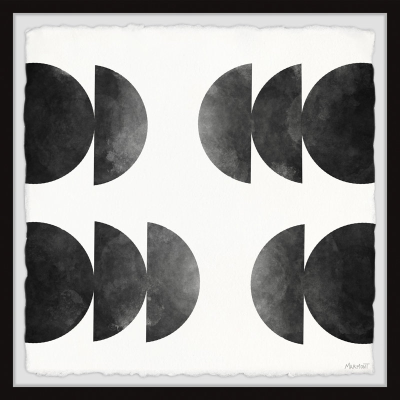 Black Moons - Single Picture Frame Painting, 41cm H x 41cm W x 3.81cm D