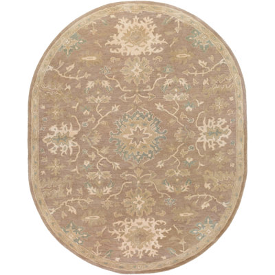 Gurusharan Oriental Hand-Tufted Wool Taupe/Beige/Brown Area Rug