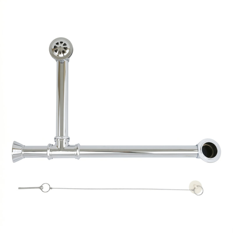 Drain de baignoire avec trop-plein Toe Tap, Chrome