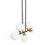 Lustre en métal 5 lumières Eldina, noir mat-263099896