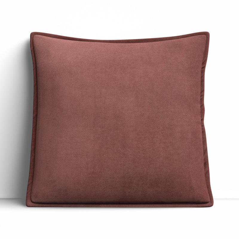 Norwin Square Cotton Pillow Cover, 22" x 22", Rust