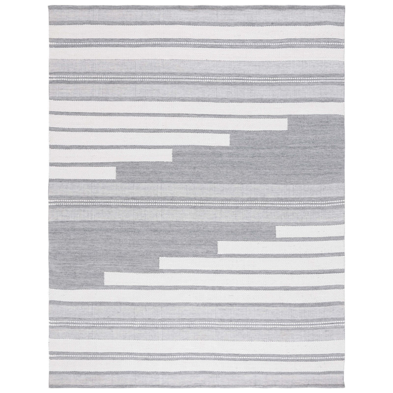 Kilim Hand Woven Performance Striped Rug, Rectangle 8' x 10'