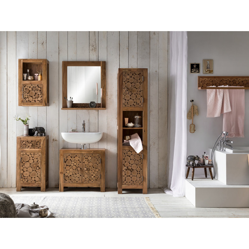 Wallace Solid Wood Freestanding Bathroom Storage Cabinet