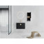Meuble-lavabo mural 28 po avec lavabo en céramique et armoire latérale, armoire à portes à fermeture douce 28 po