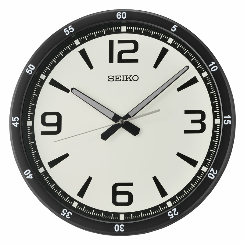 Horloge QXA809JLH Heritage Design, noir, Blanc
