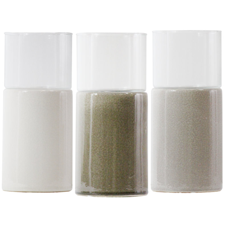  Porte-votive H 13,5 po, H 13,5 po x l 4,25 po x P 4,25 po, Gris clair / Gris foncé